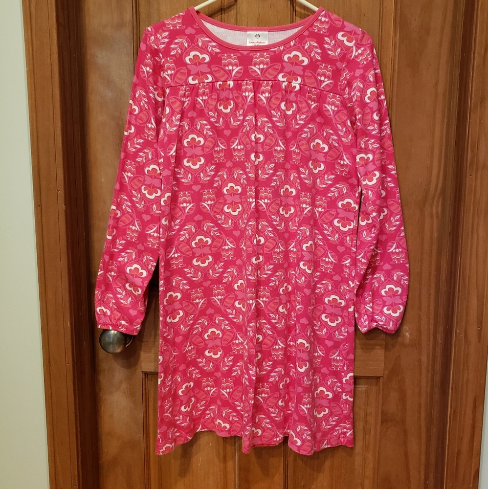 Hanna Andersson red and pink floral long sleeve dress